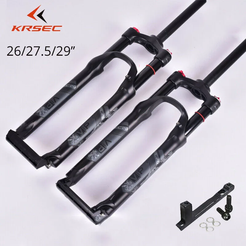 KRSEC Подвеска MTB вилка алюминиевая 120 мм 9 дисковая Велосипедная 1 1/8 &quotвилки для