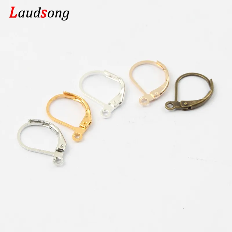 

20pcs/lot 15*10mm French Lever Earring Hooks Wire Settings Base Hoops Earrings For DIY Jewelry Making Supplies