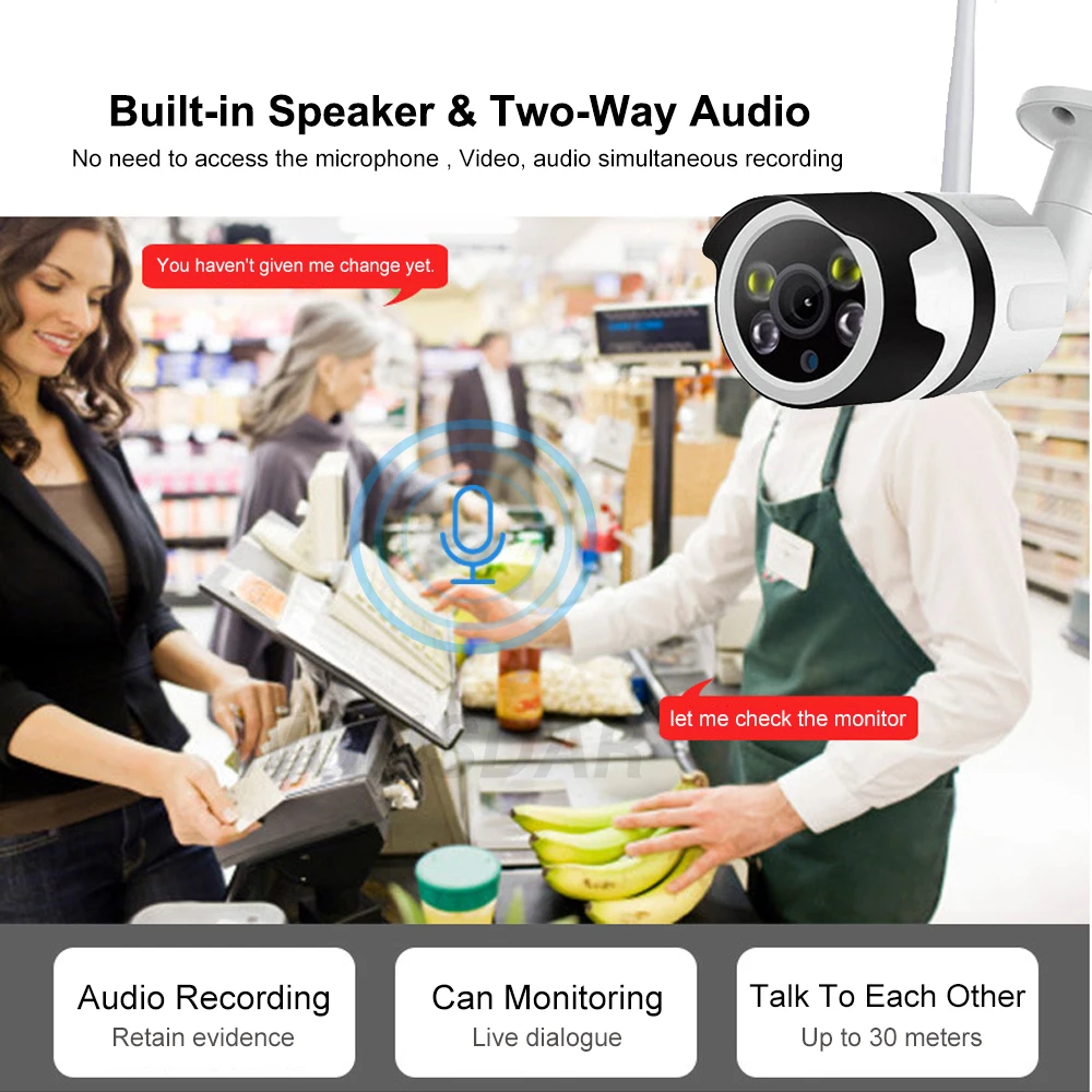 Наружная беспроводная Wi-Fi IP-камера YUNSYE 1080P камера безопасности металлический