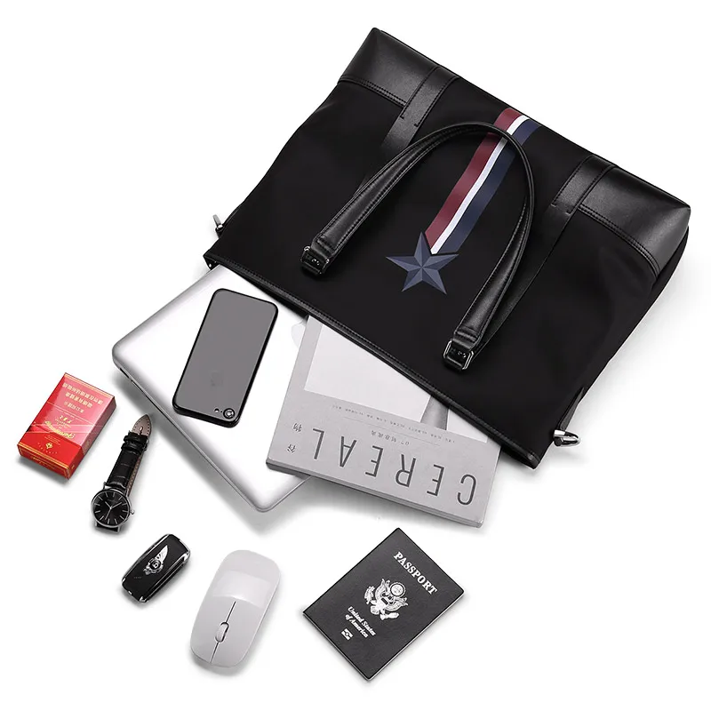 Bag Unisex Solid Waterproof 14 inch Laptop Breifcase Large capacity Hidden zipper pocket Black | Багаж и сумки