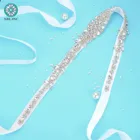 (1 шт.) свадебный пояс для невесты, с кристаллами, пояс свадебное платье со стразами, лента, аксессуар для свадебного платья WDD1123