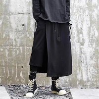 mens culottes spring and summer new hip hop street dark department lovers with fat loose culottes