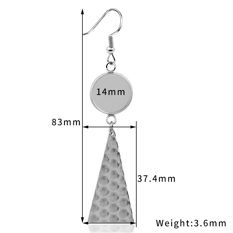 Основа для сережек подвесок из нержавеющей стали комплект 6 заготовок сделай сам