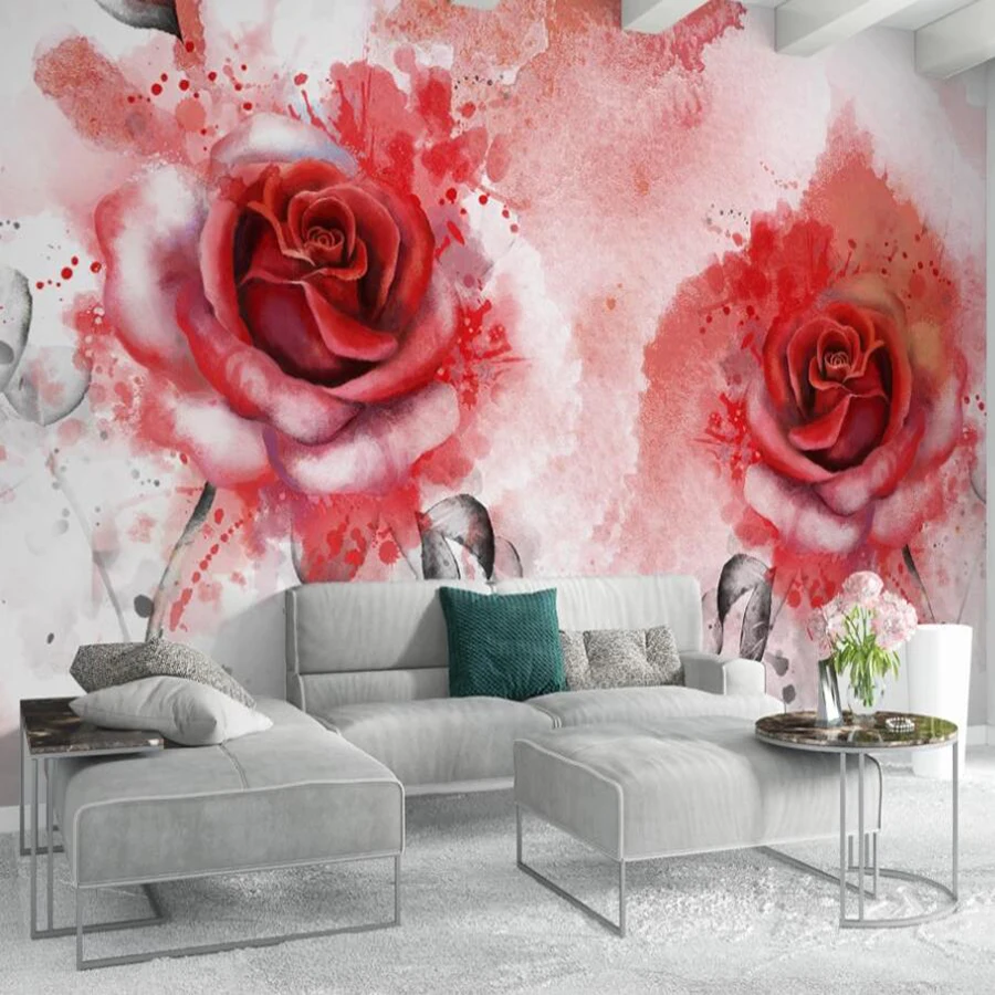 3d-обои Milofi на заказ настенные современные абстрактные акварельные обои ручная