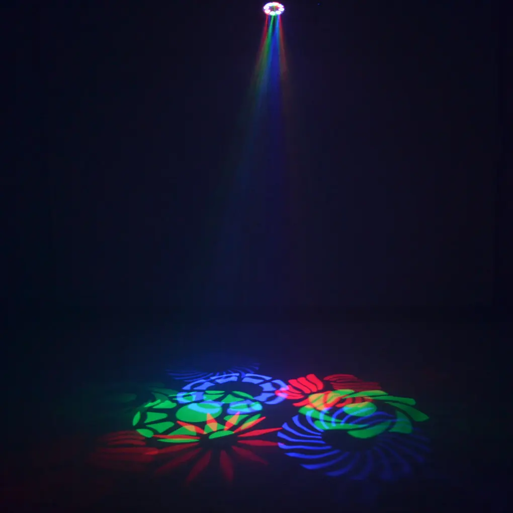 AUCD 8 Lens Remote Rotate RGBW LED Pattern Projector PAR Lights DMX Moving Gobo Spotlight Disoc Party DJ Show Stage Lamp LE M8Y|led light dj|light
