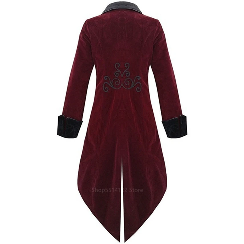 Пальто мужское винтажное в средневековом стиле смокинг готическом пальто для
