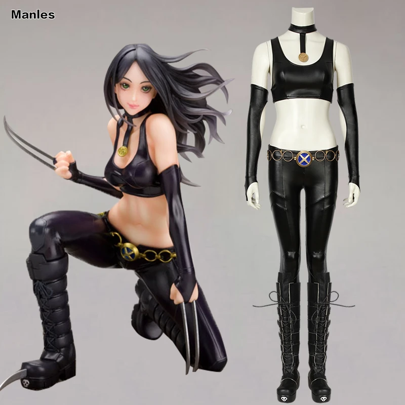 Marvel Bishoujo X-23 Cospaly Лаура Кинни костюм Росомахи Marvel X-мужчины: Evolution NYX#3 взрослые костюмы на Хэллоуин для женщин