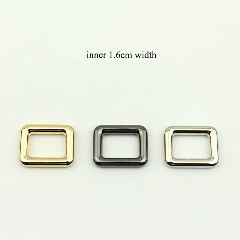 30pcs 16mm Metal Square O D Ring Buckles Bag Adjustable Rectangle Buckle DIY Backpack Straps Shoes Garment Leather Accessories