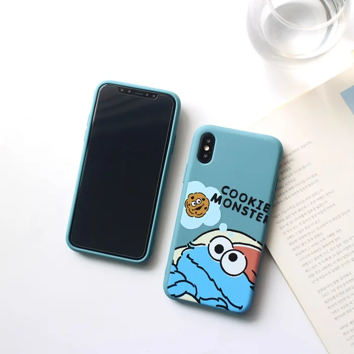 Забавный милый мультфильм Улица Сезам печенье Элмо чехол для телефона для iPhone X XS Max XR coque 6 6 Puls 7 8 8Puls Мягкий силиконовый чехол