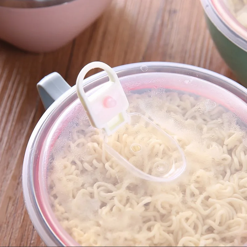 Stainless Steel Double Layer Instant Noodle serving bowl Lid leakproof Cup Packed Lunch Box for Rice Salad food warmer Container | Дом и сад