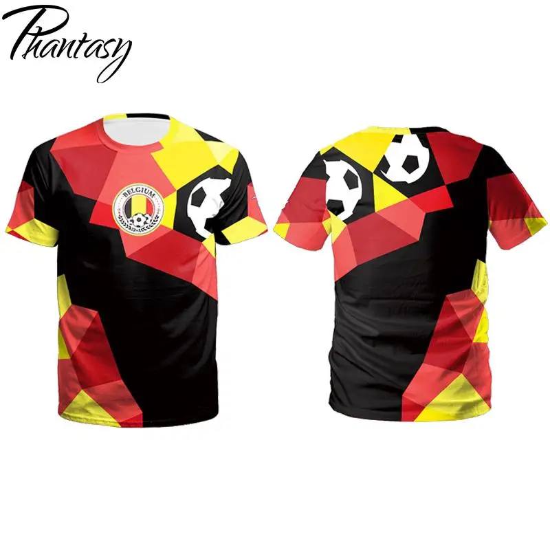 

Phantasy Belgium Football Printed T-shirts European 2021 Cup Soccer Sportwear BE Country Men Tee Shirt Unisex Casual Top Clothin