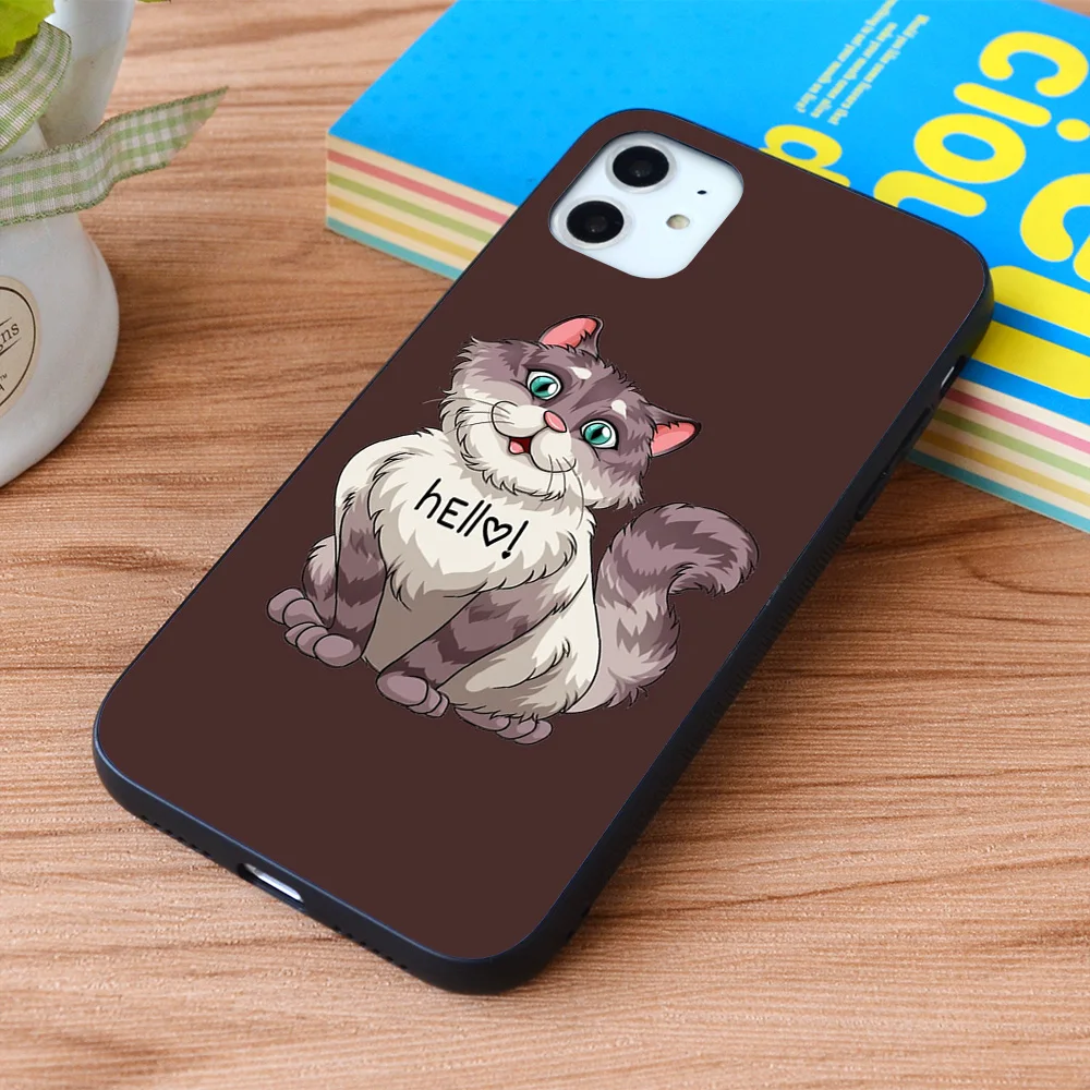 

For iPhone Cat lover Soft TPU border Apple iPhone Case