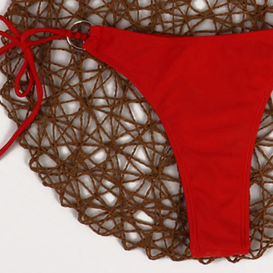 

Female Fission Swimming Suit Condole Belt Breast Implants Gathered Bind With A Bathing Suit Tight Sexy Fitness Movement Bikini