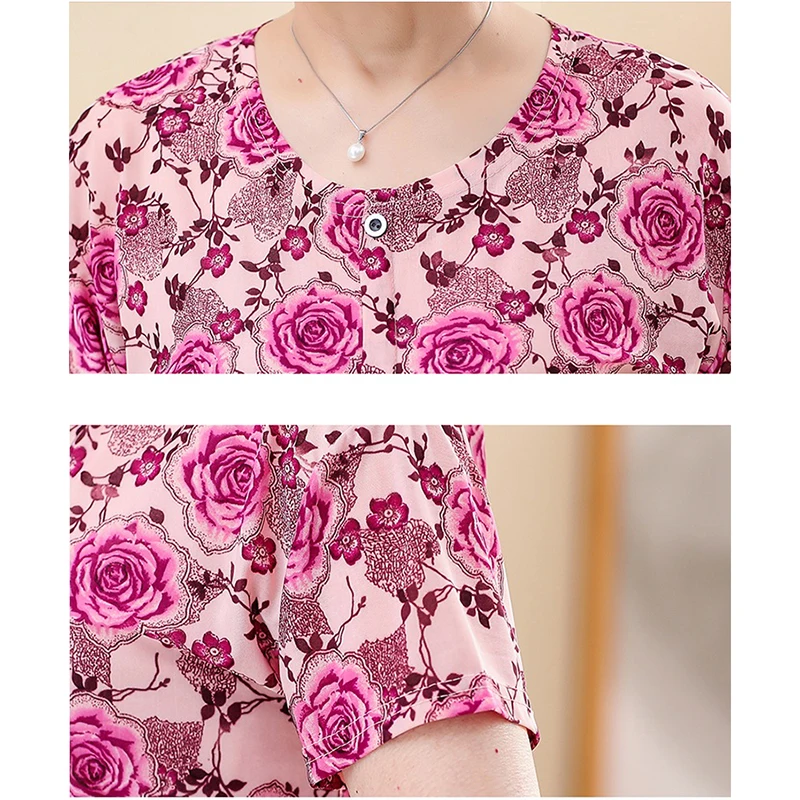 Женский комплект из двух предметов свободный костюм с принтом и короткими