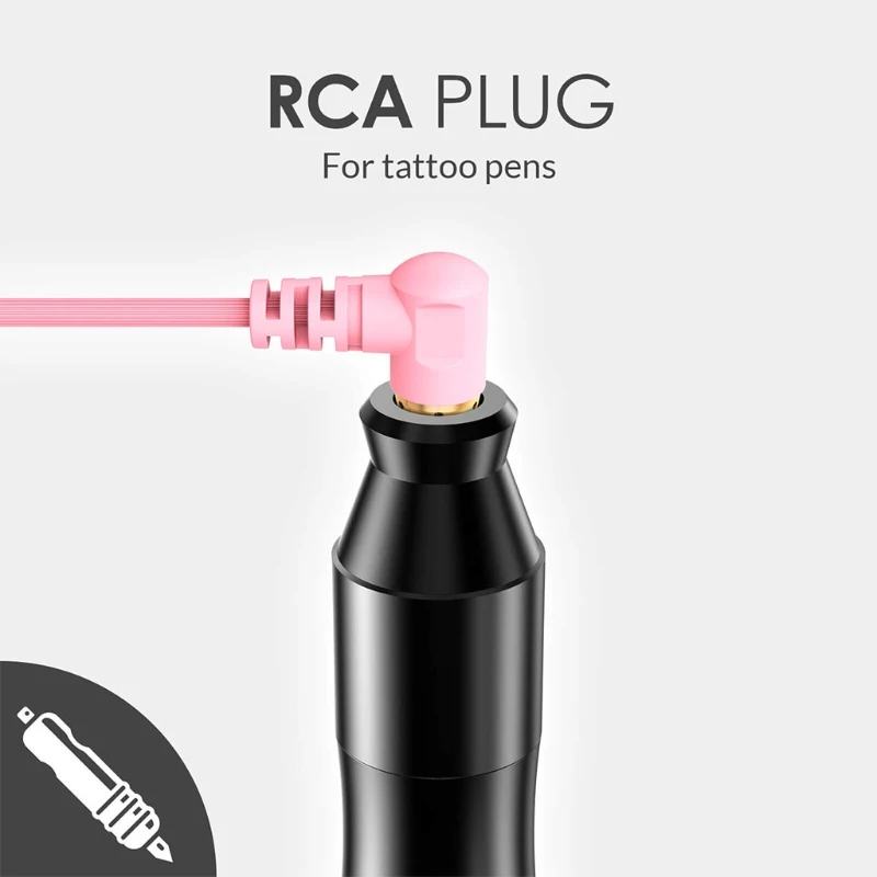 

2021 New Tattoo Cords Silicone Tattoo Machine RCA Plug Clip Cord Tattoo Wire Hookline