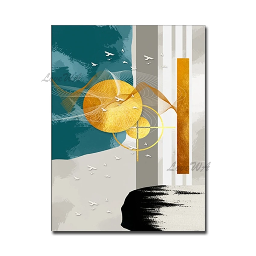 

100% Handmade Unframed New Abstract Gold Foil Canvas Wall Art Picture Oil Painting Artwork For Living Room Decor Free Shipping
