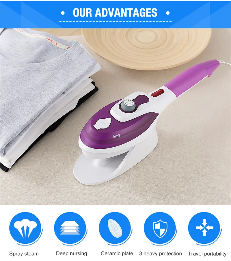 Ручной вертикальный отпариватель для одежды SJ мини-утюжок Быстрое нагревание