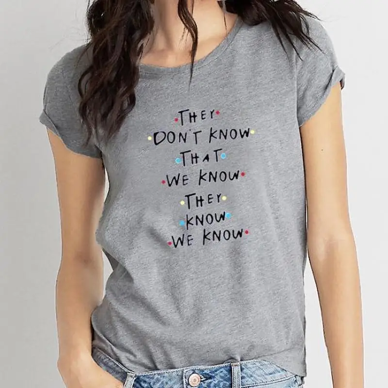 Друзья футболка с буквенным принтом Для женщин короткий рукав круглым вырезом