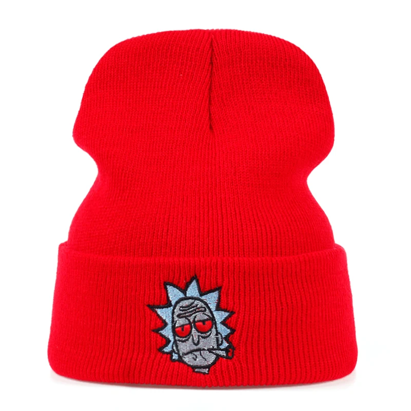 Rick Beanies Рик и шапка Морти эластичный бренд вышивка теплые зимние унисекс вязанные шапочки Skullies US анимация горнолыжные шапки
