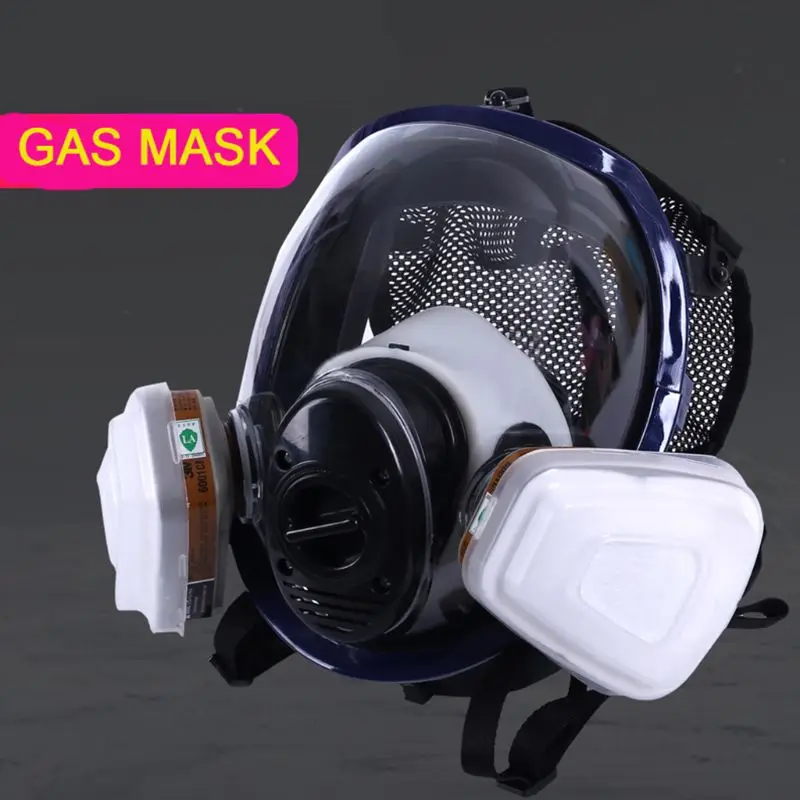 

Facepiece Respirator Kits 6800 Full Face Mask For Painting Spraying Gas Pesticide Chemical Fire Protection 103E