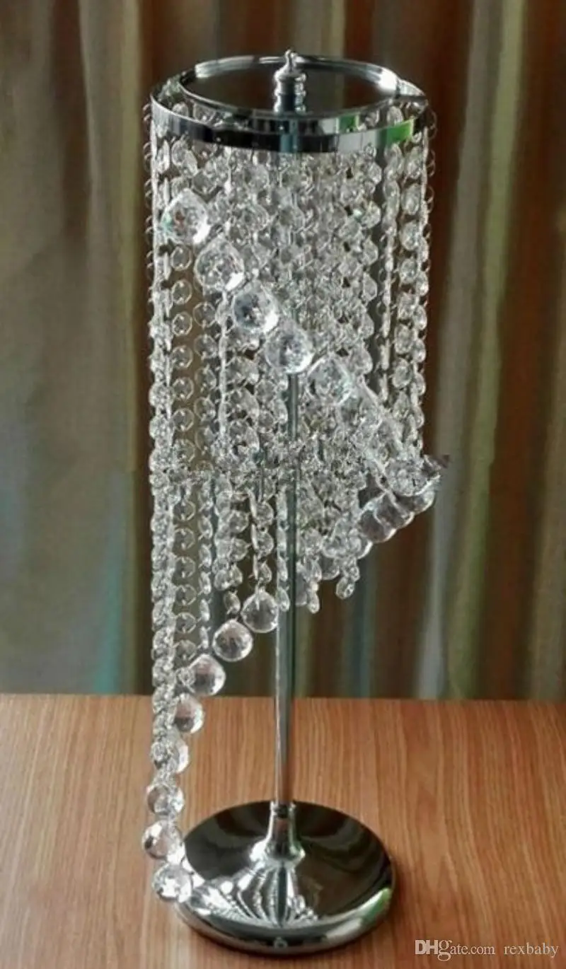 値段 メインテーブルセンター装飾パーティーの装飾スパイラルクリスタル結婚式燭台センターピース/スタンド/D25 高 70 センチメートルパーティー好意