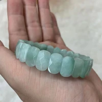 green angelite stone beads bracelet natural gemtone jewelry bangle for woman for man wholesale