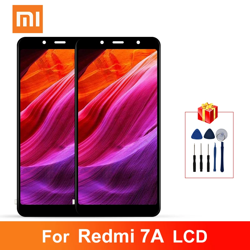 

Дисплей 5,45 "для Xiaomi Redmi 7A с дигитайзером сенсорного экрана в сборе, сменный сенсорный экран с рамкой, 10 дюймов, оригинал