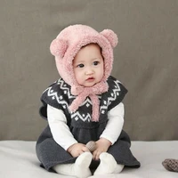 winter warm baby toddler girls boys warm hat winter beanie hat cute bear ear plush cap