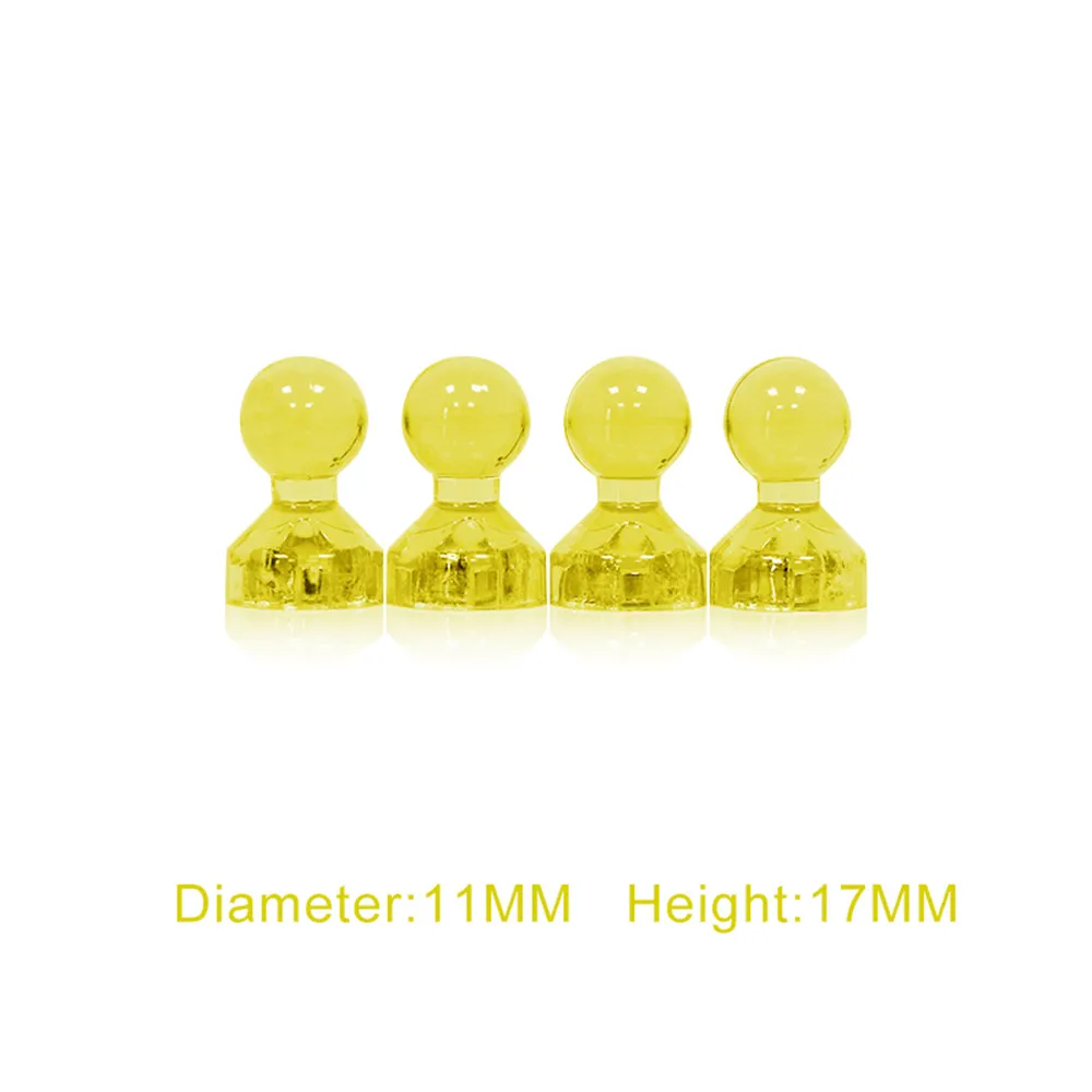 yellow 4 шт. сильные магнитные Thumbtacks неодимовая доска для заметок Шпилька-кегля домашний офисный холодильник магниты доска Декор стикер - Цвет: yellow