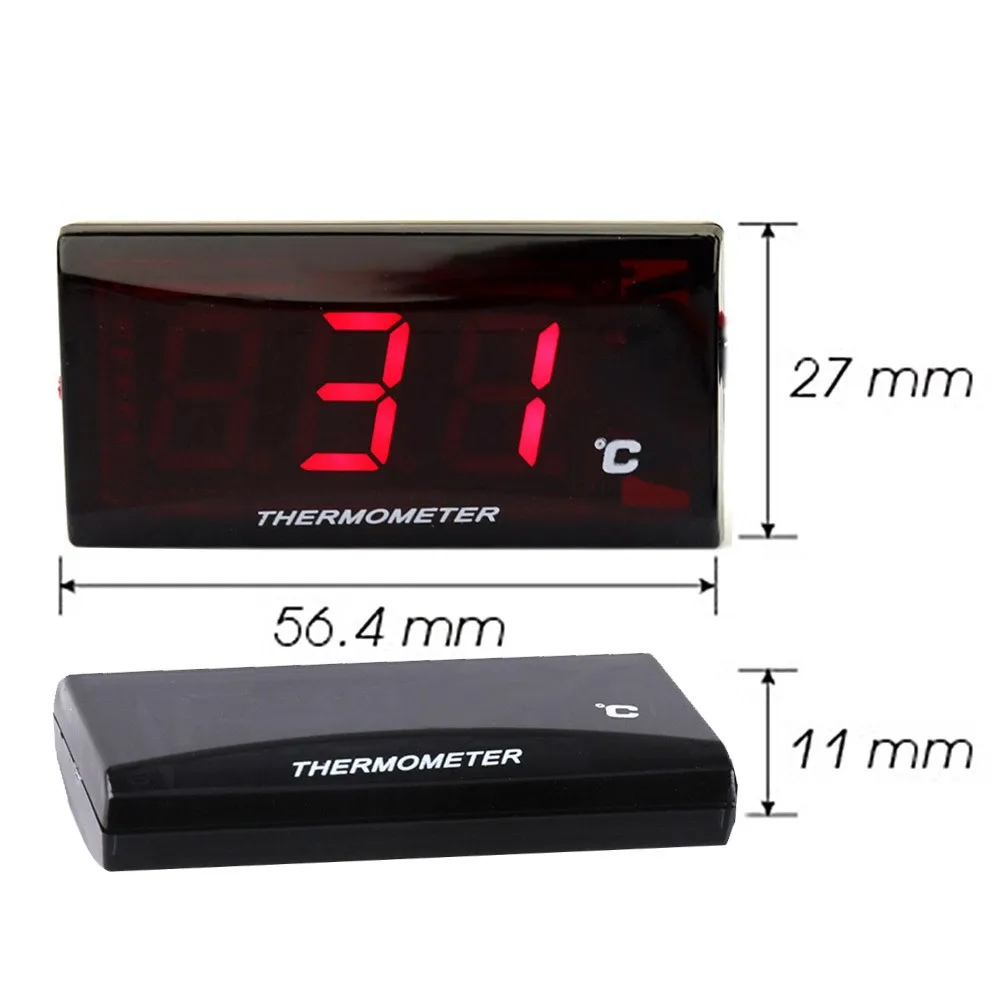 

Universal 0 to 120 HD Motorcycle Digital Thermometer LED Display Water Temperature Meter Gauge Motorbike Accessories