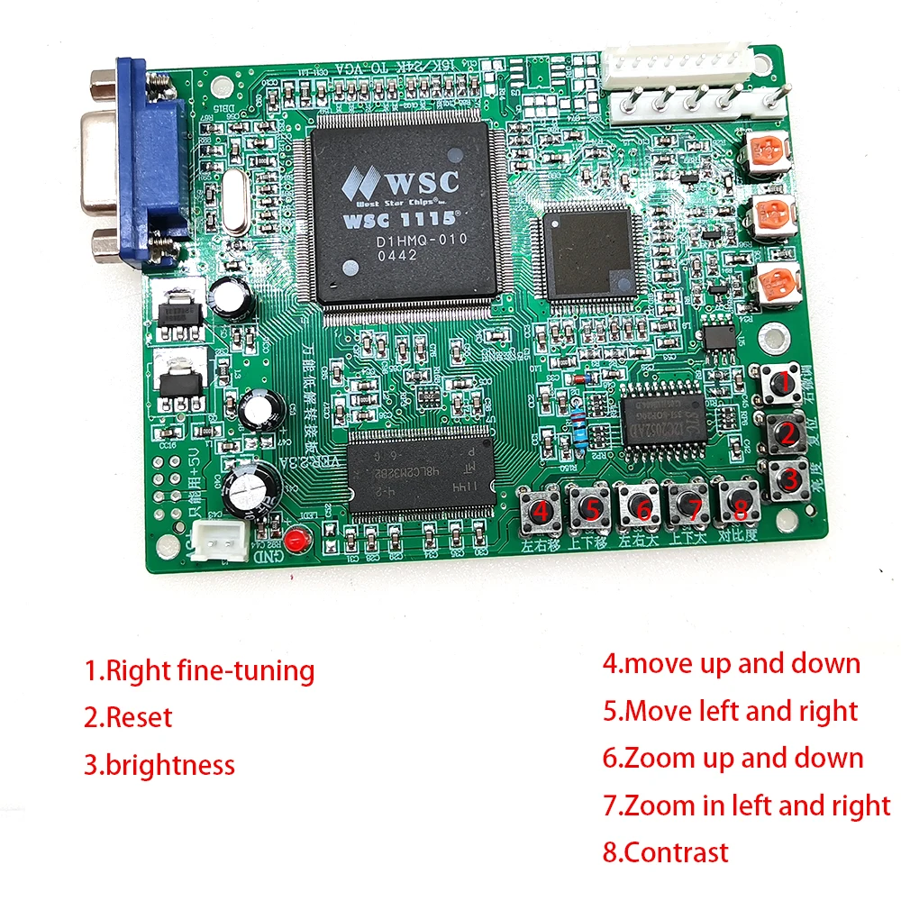 DC5V 15K/24K RGB TO VGA преобразования доска для переработки CRT/CGA конвертер аксессуары