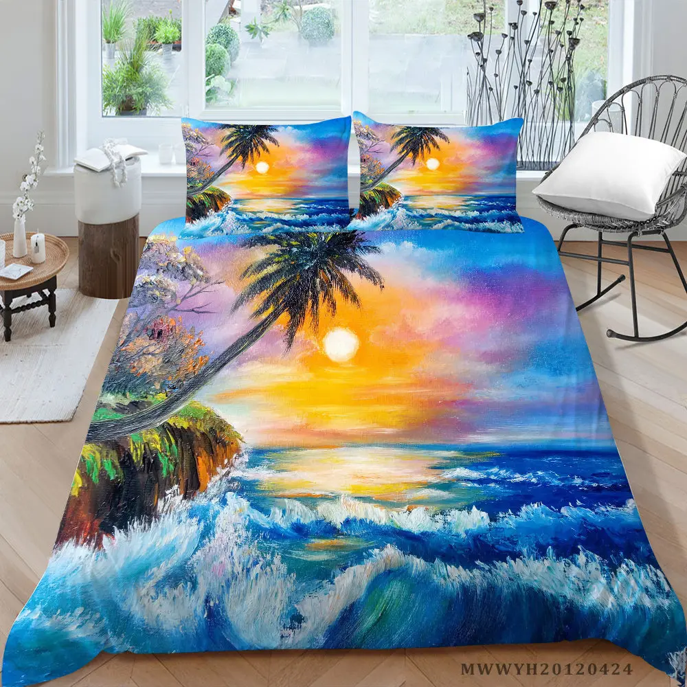 

Red Flowers Bedding Set Full Size Romantic Duvet Cover For Girls King Twin Double Single Queen 3D River Bed Set Beautiful