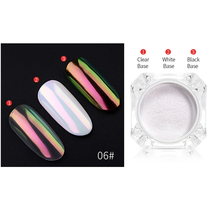 Color 6 PinPai 0,3 г/банка для зеркальных ногтей Единорог Блестящий Порошок для УФ-геля Хамелеон пылезащитный пигмент для ногтей Блестящий Маникюр Инструменты для украшения - Цвет: Color 6