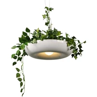 modern plant pendant lights diy garden flower pot hanging lamp nordic dining room office art home decor lighting fixtures
