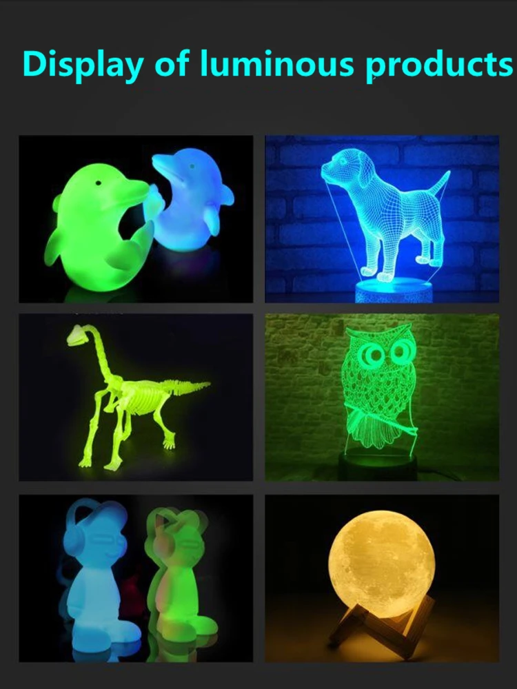 PETG 3D Printer Filament 1.75 Mm 1Kg Printing Luminous Glowing In The Dark Green Orange Blue Yellow Red  Materials Fluorescence