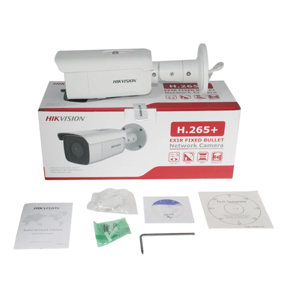 Hikvision 4K камера H.265 DS-2CD2T85G1-I8 8MP цилиндрическая IP-камера безопасности с питанием от
