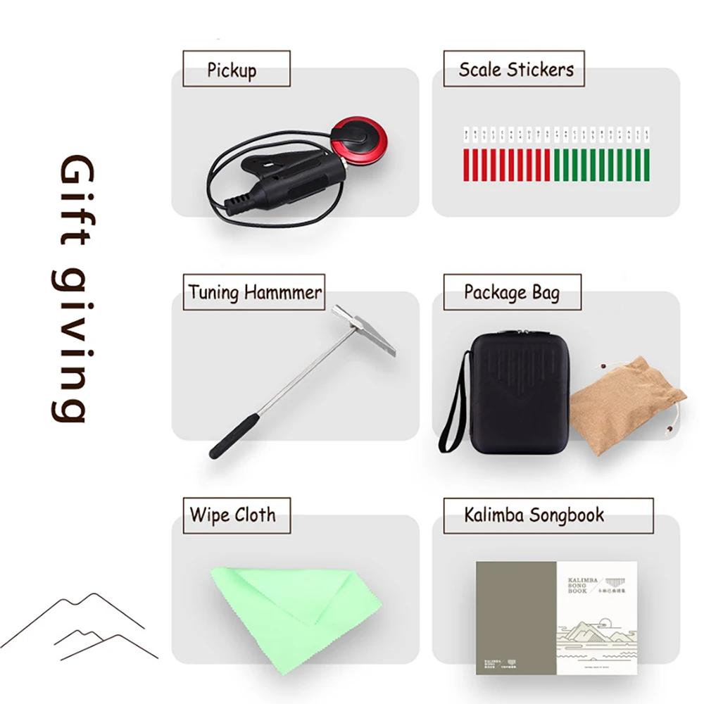 21 клавиша Kalimba грецкий орех кудрявый фигурка клавиатура большой палец фортепиано