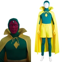 wanda vision vision cosplay costume jumpsuit cloak outfits halloween carnival suit