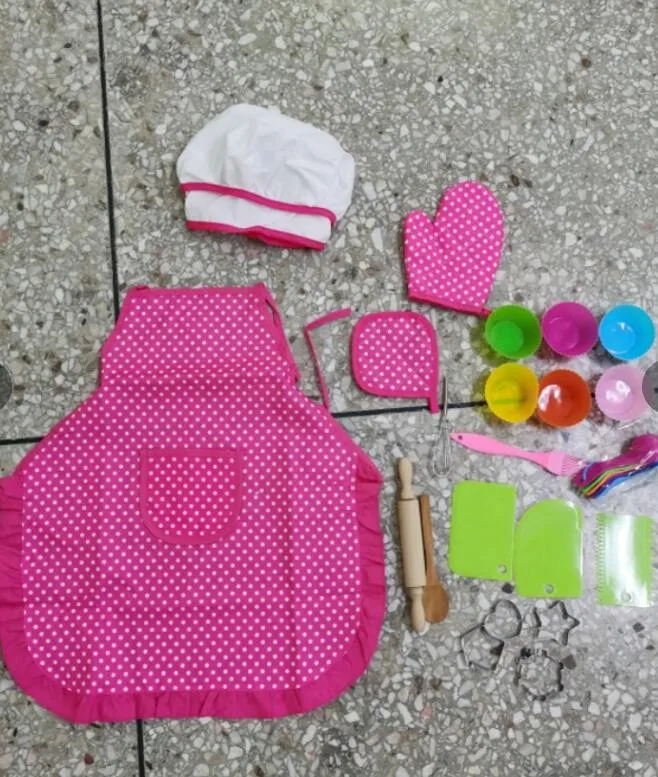 Kids Cooking Baking Set Kitchen Girls Toys Role Play Children Costume Pretend Cooker Game #T1G | Дом и сад
