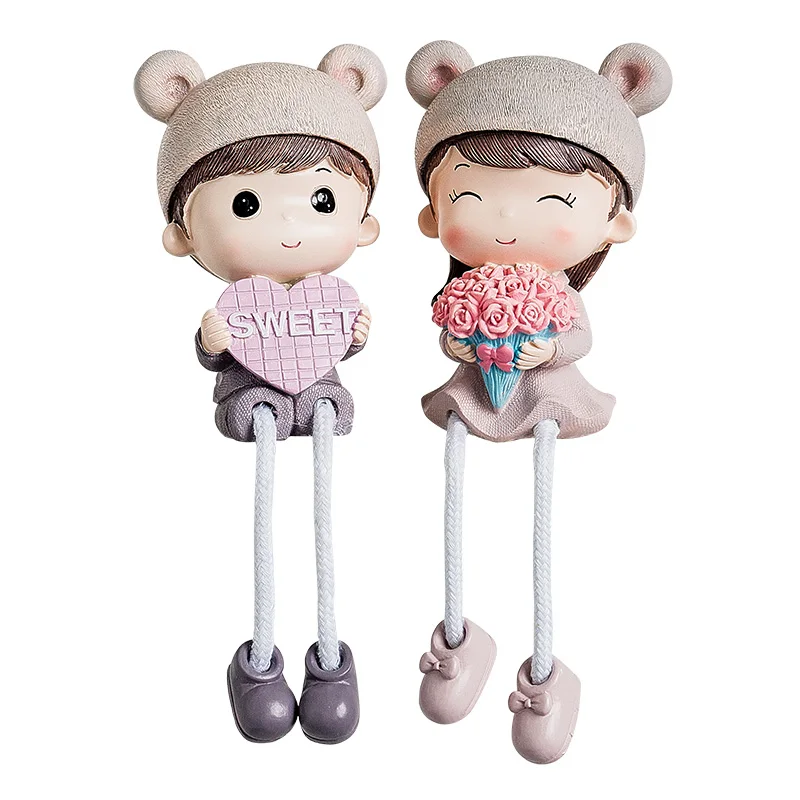 

Creative Wall Hanging Foot Doll Couple Suit Rasin Model Living Room Bookshelf Cafe Home Decoration Children Easter Brithday G