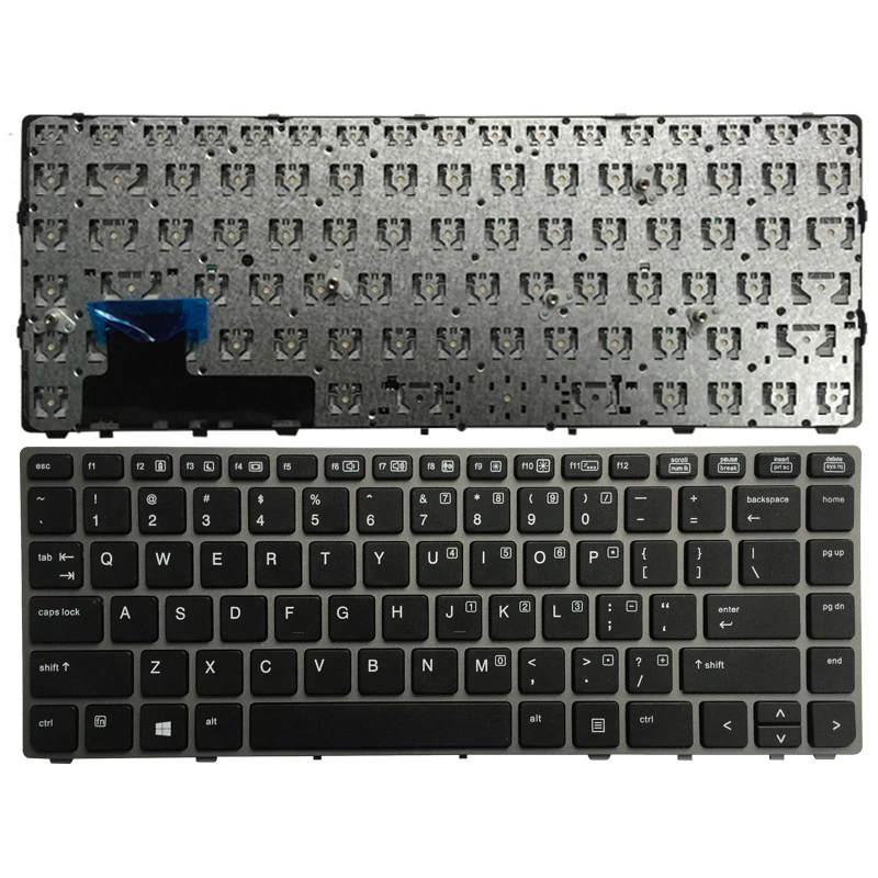 Новая клавиатура для ноутбука HP EliteBook Folio 9470M 9470 9480 9480M с серой рамкой без подсветки