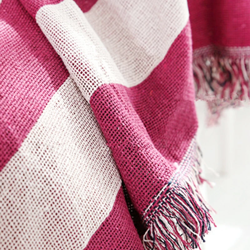 

Parkshin 100% Cotton Knitted Blanket Bed Cover Double Adult Bedspread Sofa Cover Decor Home Textiles Blanket Comforter 1PCS