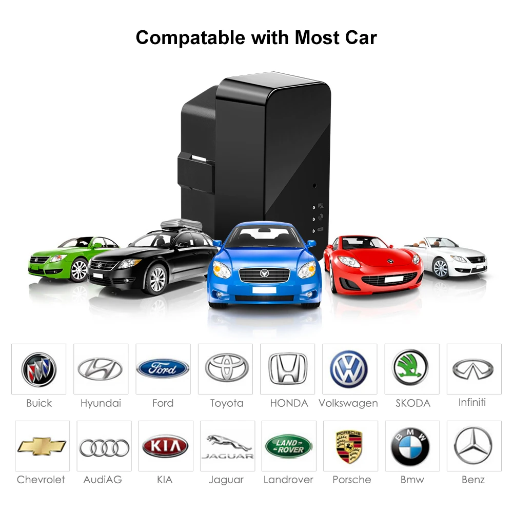 GPS Трекер OBD Автомобильный устройство отслеживания скорости с SIM