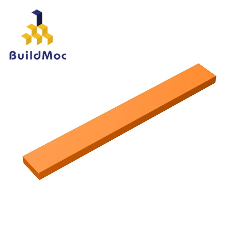 BuildMOC Совместимость для 4162 1x8For строительные блоки части DIY логотип развивающие