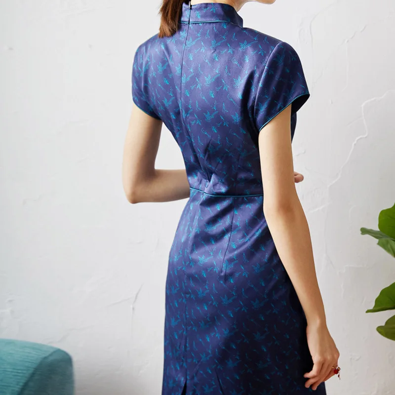 

daily modified cheongsam New children s summer dress silk cotton dress show thin Tang suit