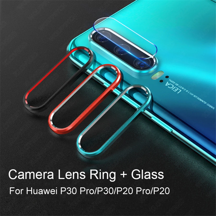 Для huawei P30 P20 mate 20 20X Pro Honor 20i Nova 5 4 защитная пленка для задней камеры закаленное стекло+ металлическое защитное кольцо