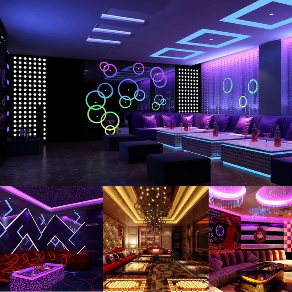 

Plastic 300-LED SMD3528 24W RGB IR44 Light Strip Set with IR Remote Control