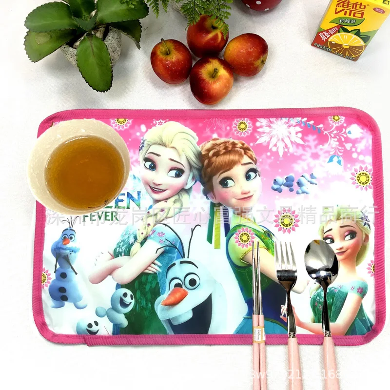 

Disney Kitchen Table Linens Frozen Car Story Marvel Spiderman Cartoon Cloth Table Mat Placemat for Dining Table Cartoon supplies