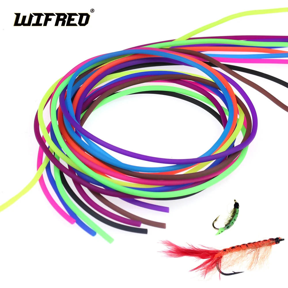 4M/2mm Soft Silicone Tube Elastic Fly Fishing Shrimp Sabiki Thin Film for Scud Nymph Skin Fishing Rig Sleeve Fly Tying Material