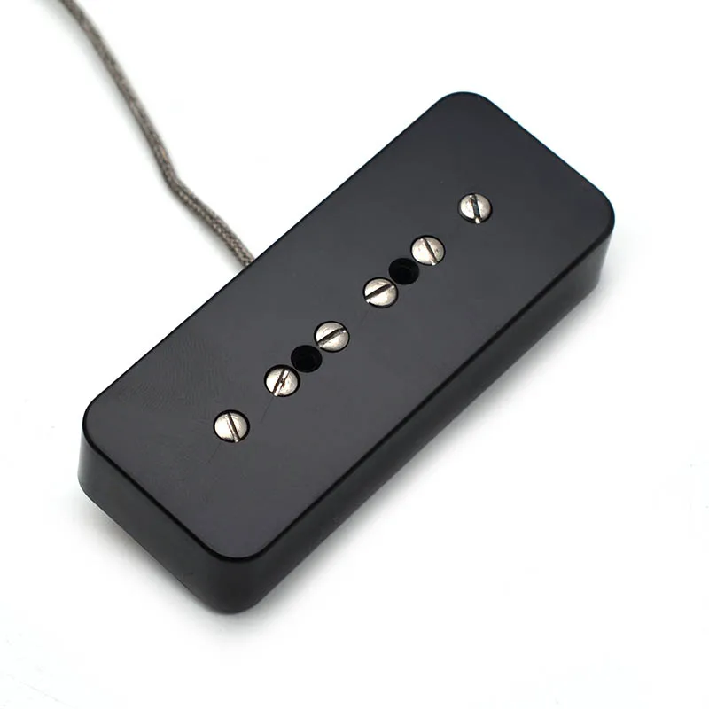 Black Bridge 1 шт. Винтаж Alnico 5 Soapbar P 90 P90 гитара Пикап шеи или мост Пикап аксессуары для гитары, серебро/черный/белый/кремовый выбор - Цвет: Black Bridge
